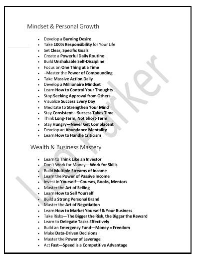 RULES OF THE SUCCESS – The Ultimate Success Blueprint