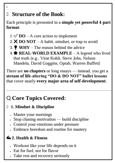 DO AND DO NOT – The No-Excuse Manual for Success