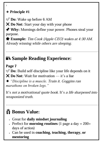 DO AND DO NOT – The No-Excuse Manual for Success