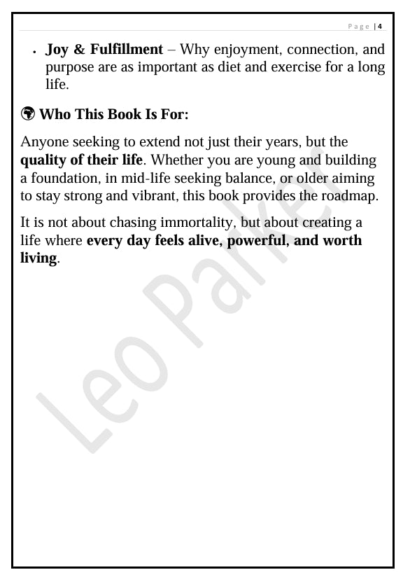 THE ART OF LIVING LONG – The Science of a Strong, Peaceful, and Purposeful Life