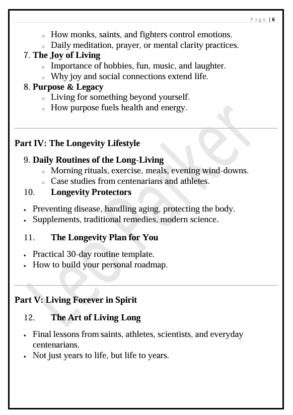 THE ART OF LIVING LONG – The Science of a Strong, Peaceful, and Purposeful Life